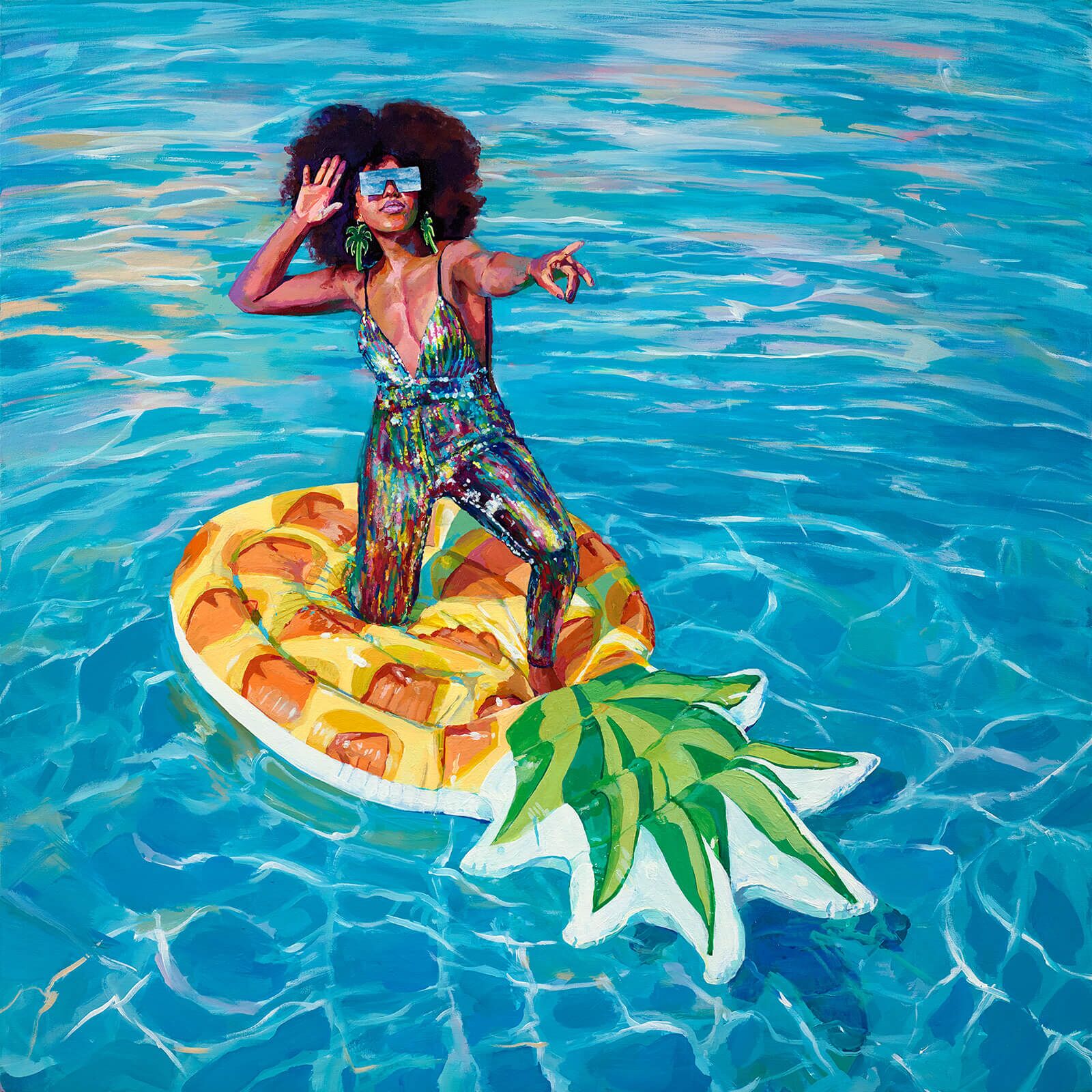 Pineapple Express  36"x36" Giclée Canvas Print